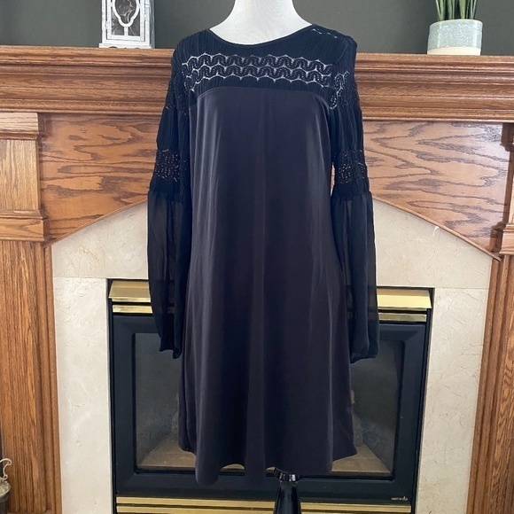Maurices Black Balloon Sleeve Lace Mini Dress‎ Sz. S NWT - Picture 1 of 12